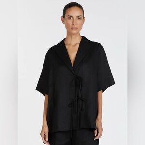 Dissh Black Linen Top